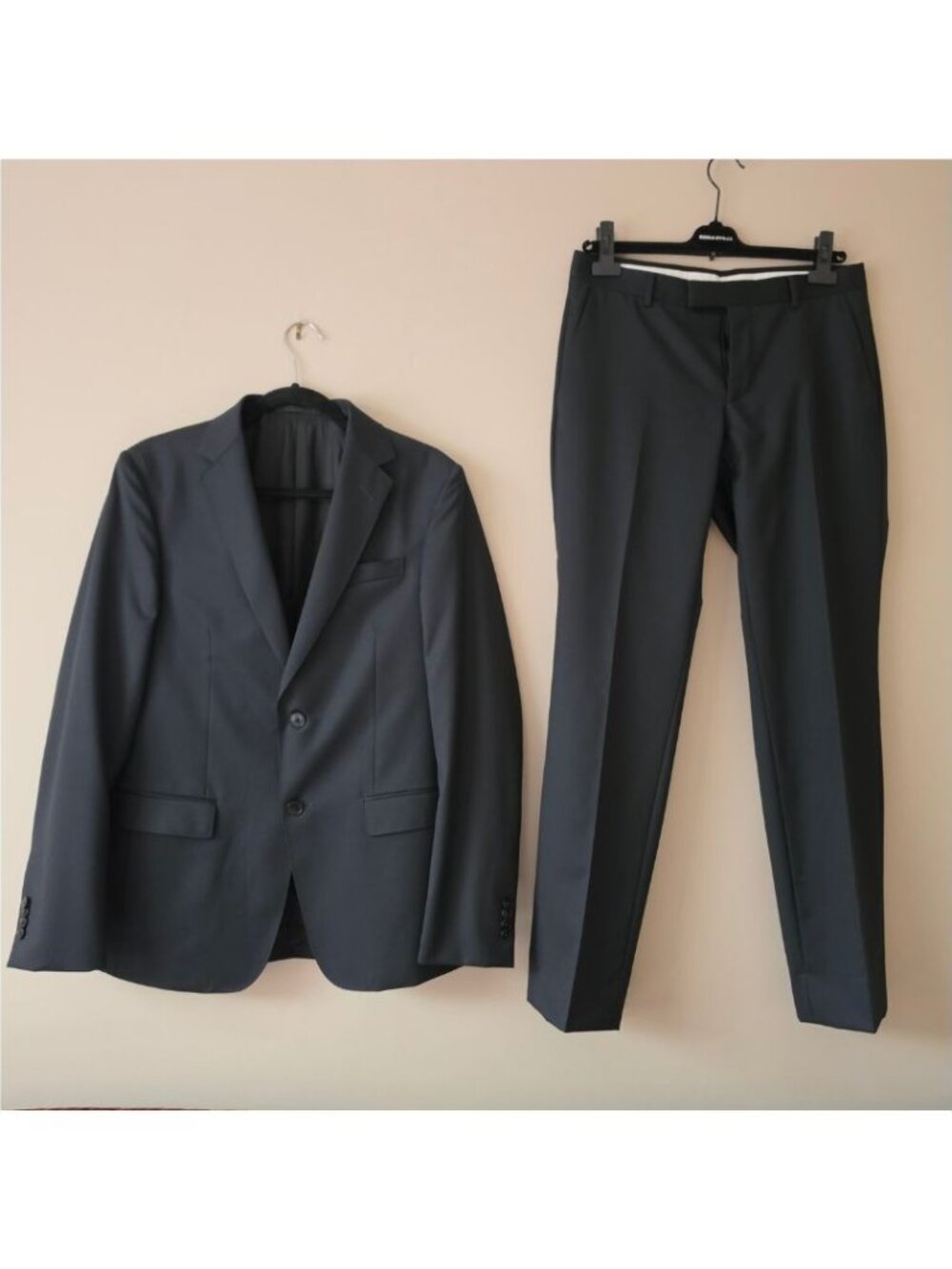 Z Zegna Suit 48R Slim Fit Turati Lightweight Wool Black Harry Rosen EU 48